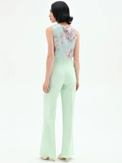 PANTALONE A PALAZZO VERDE MENTA