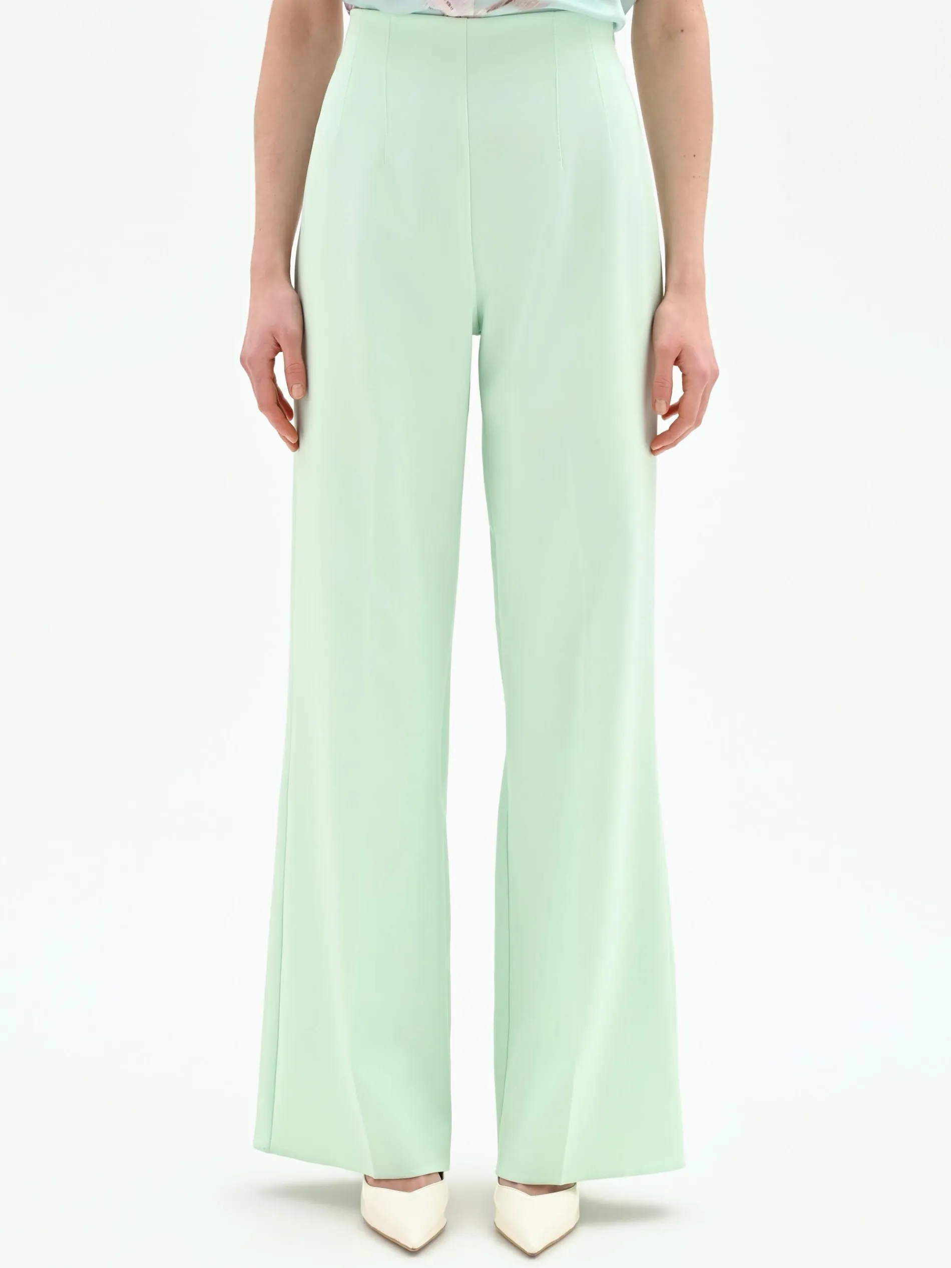 PANTALONE A PALAZZO VERDE MENTA
