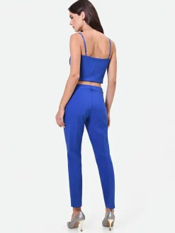 PANTALONE A SIGARETTA BLU CINA