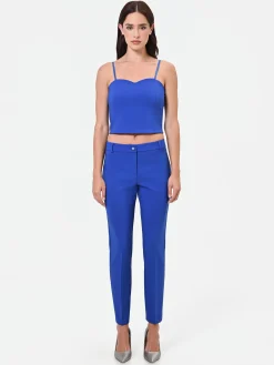 PANTALONE A SIGARETTA BLU CINA