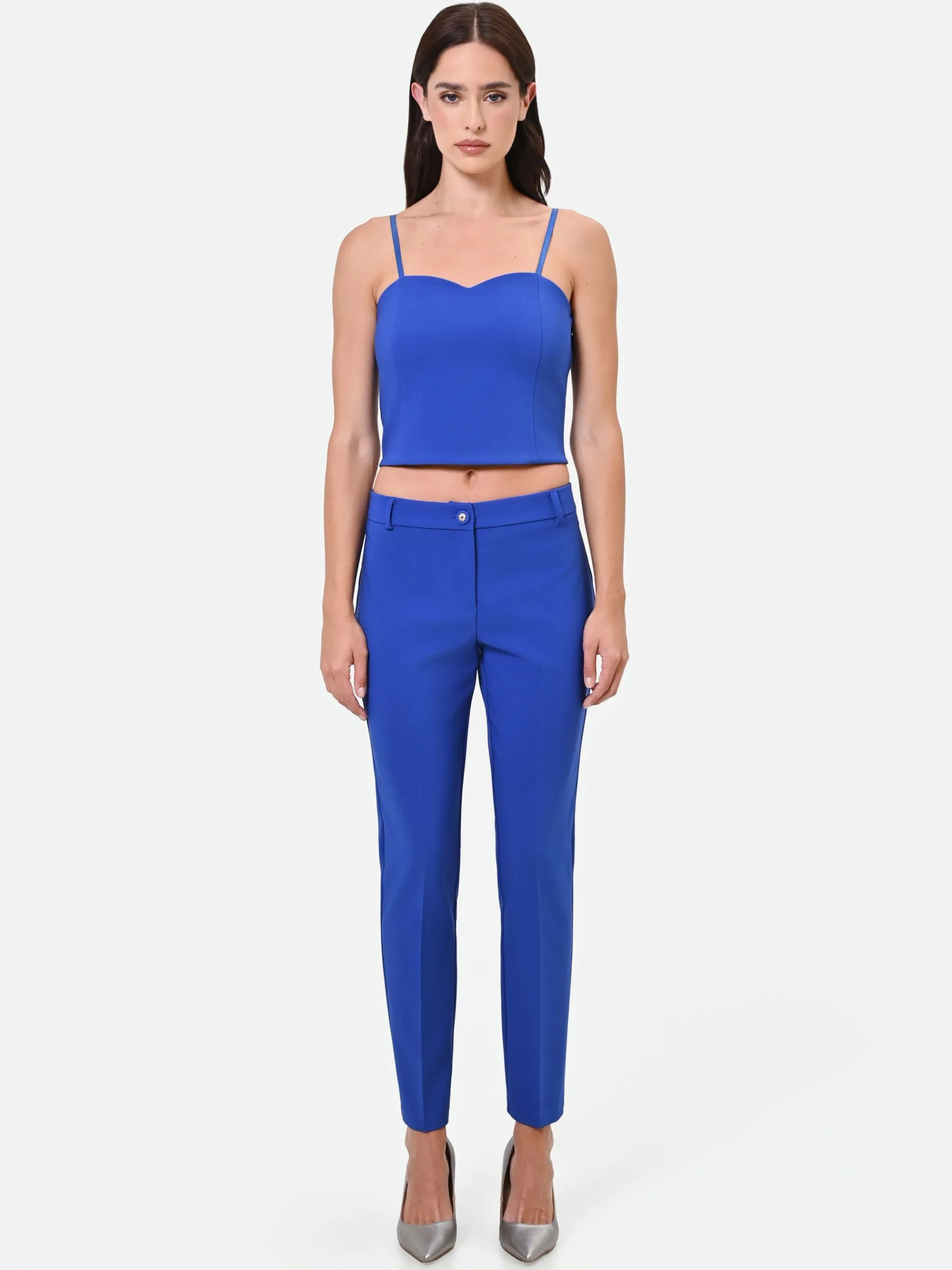 PANTALONE A SIGARETTA BLU CINA