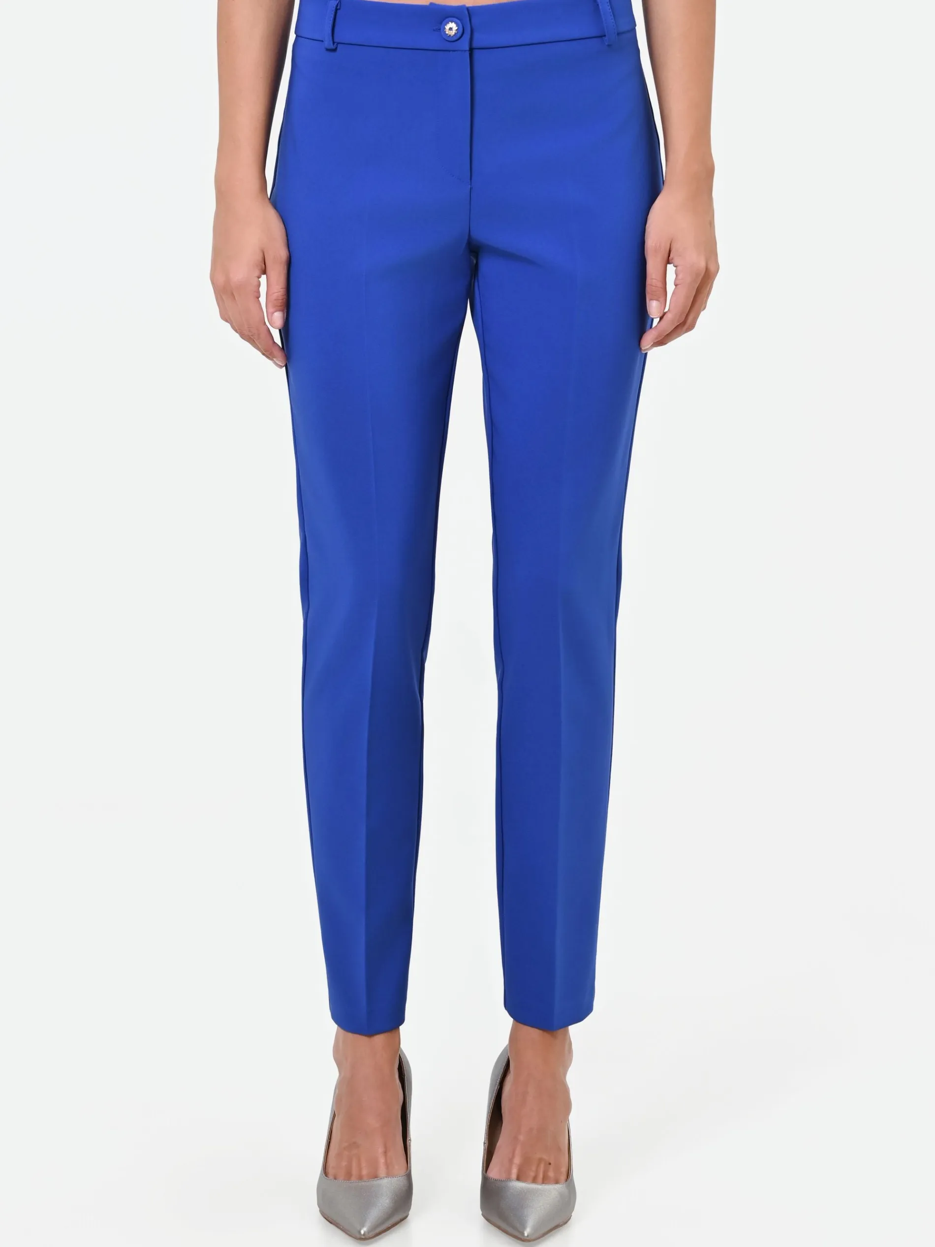 PANTALONE A SIGARETTA BLU CINA