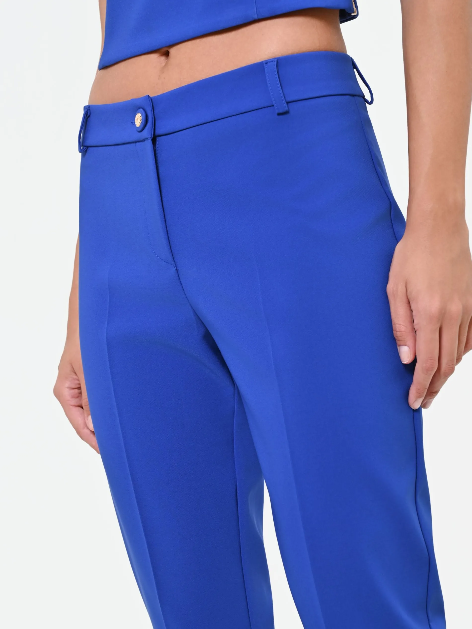 PANTALONE A SIGARETTA BLU CINA