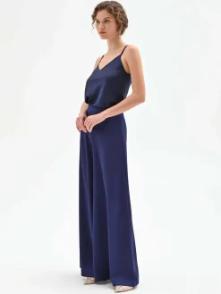 PANTALONE ATELIER A PALAZZO BLU INDACO