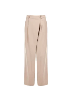 PANTALONE CARROT FIT TORTORA BEIGE A PORTAFOGLIO