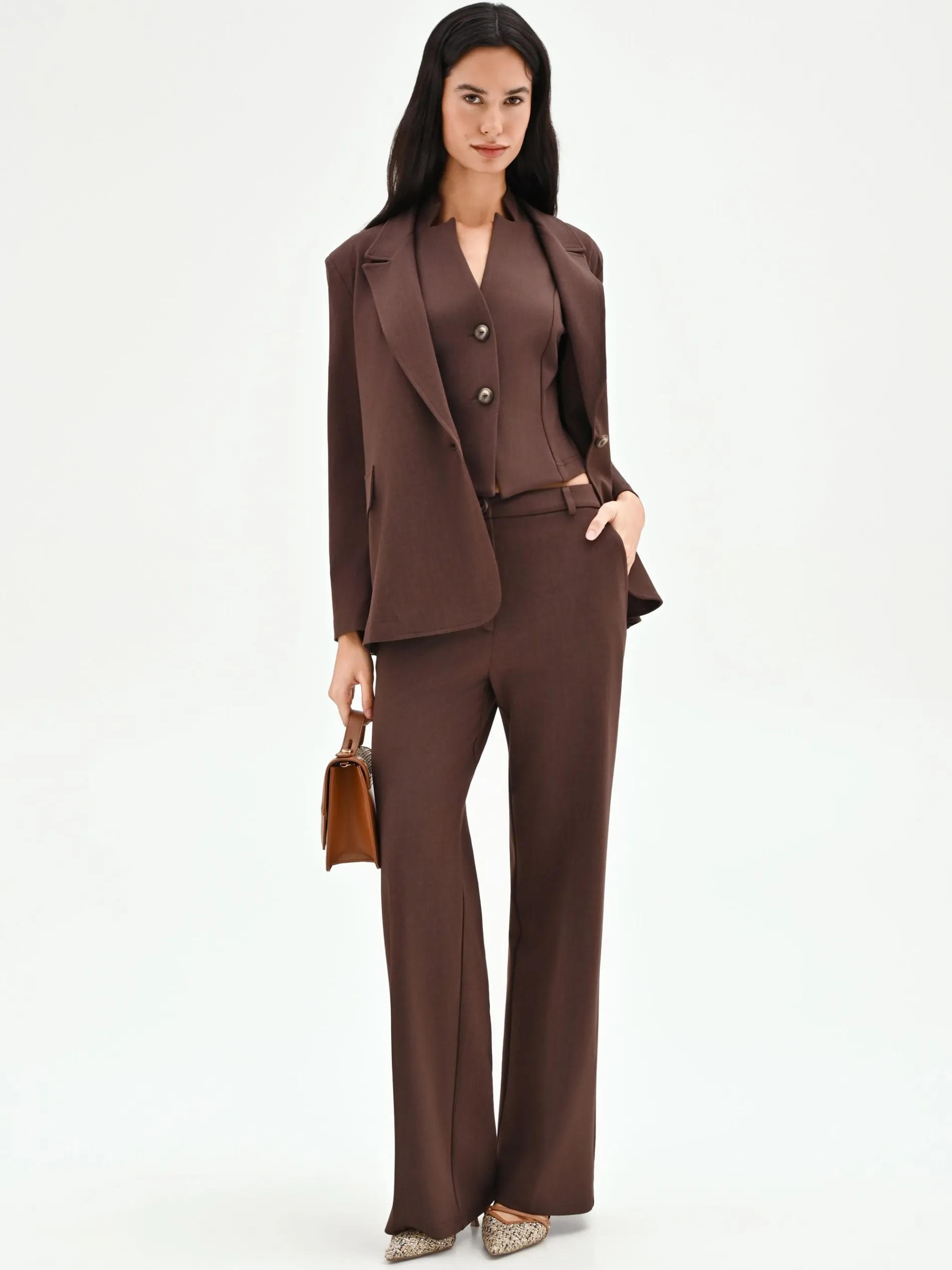 PANTALONE CIOCCOLATO A GAMBA DRITTA