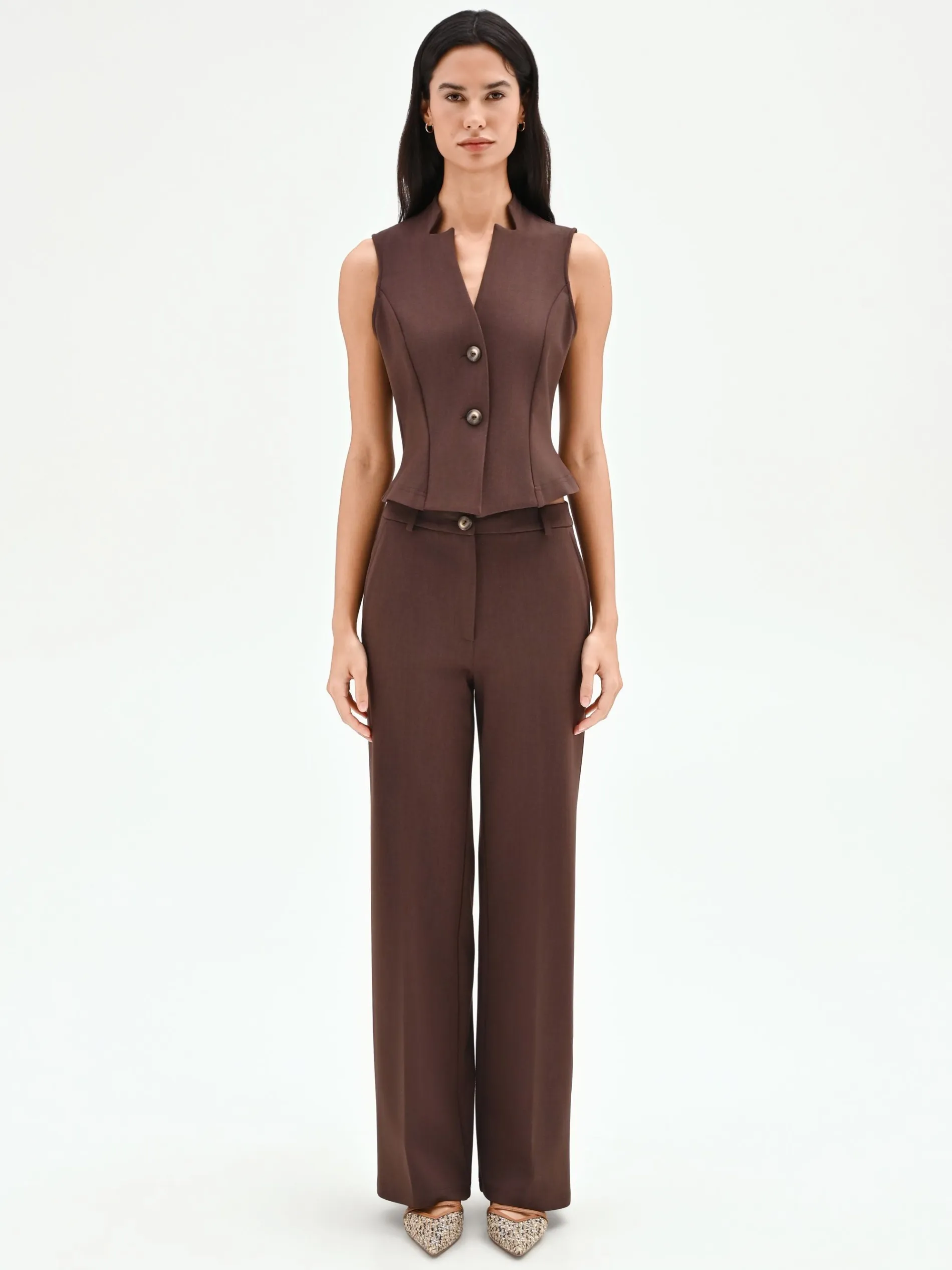 PANTALONE CIOCCOLATO A GAMBA DRITTA