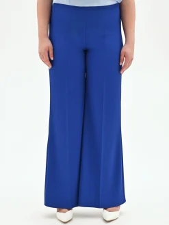 PANTALONE CURVY A PALAZZO BLU CINA DALLA LINEA FLUIDA IN CADI