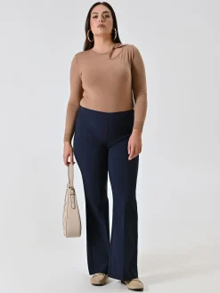PANTALONE CURVY A ZAMPA BLU