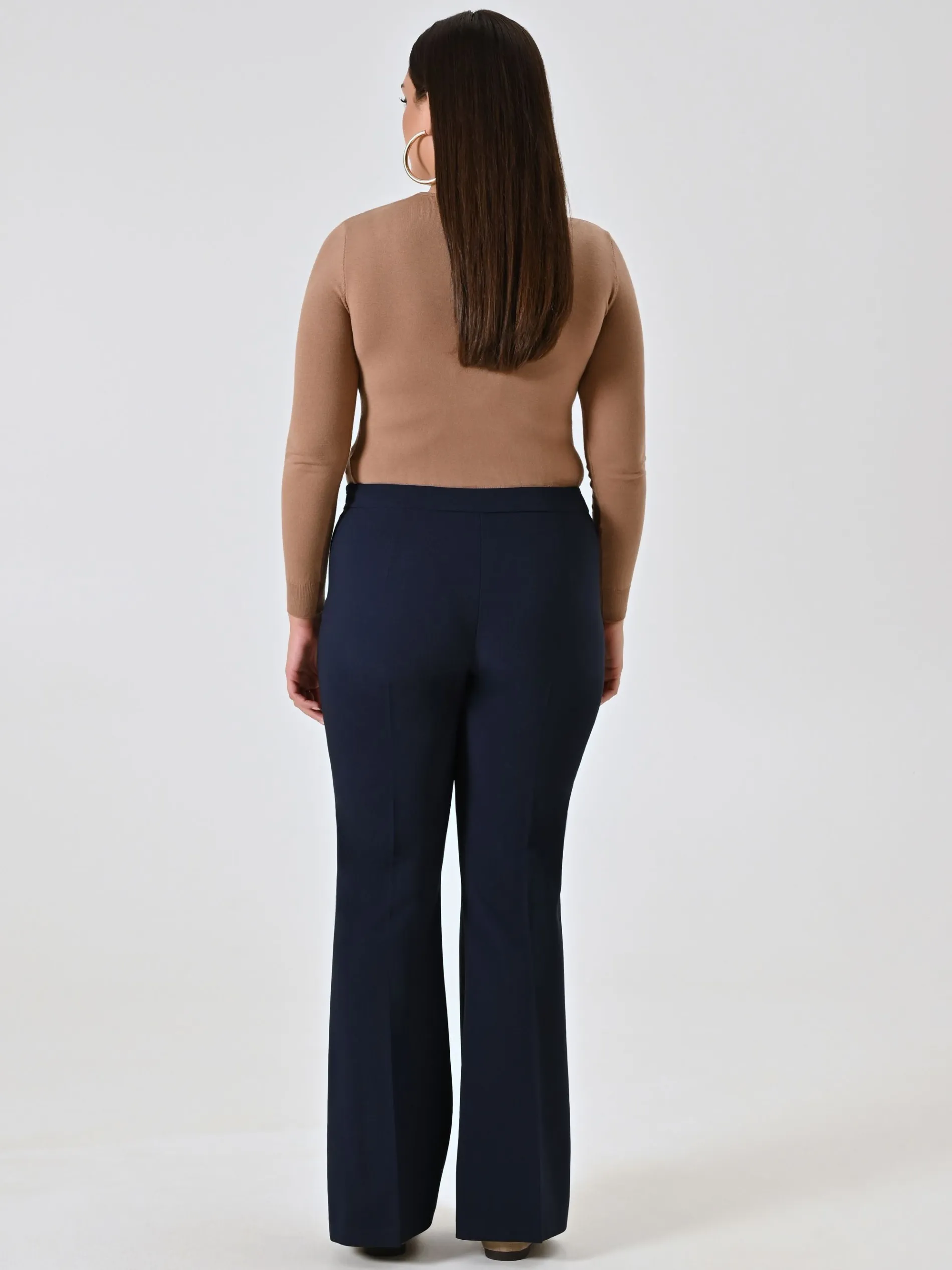 PANTALONE CURVY A ZAMPA BLU