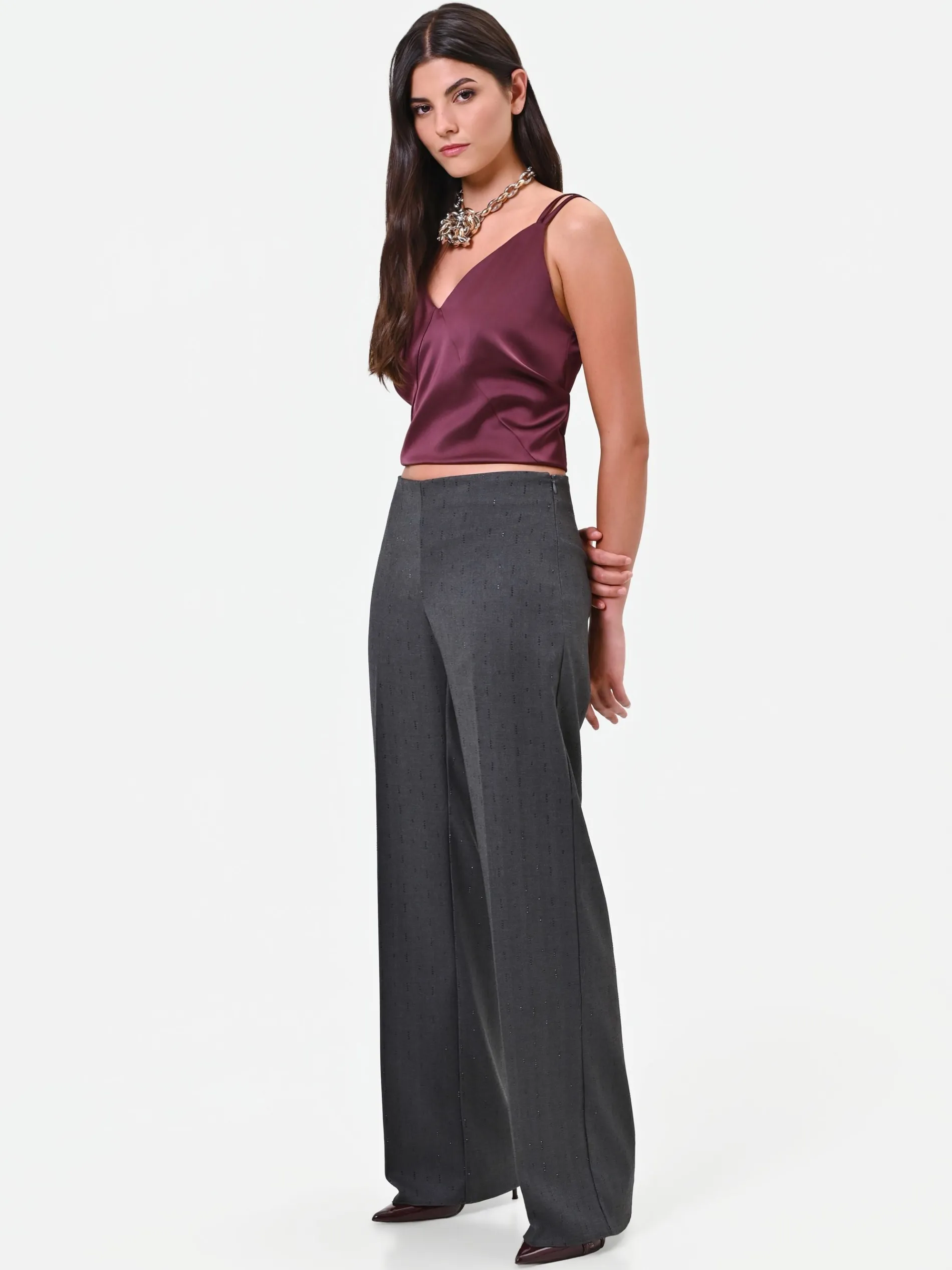 PANTALONE GRIGIO SCURO A GAMBA DRITTA