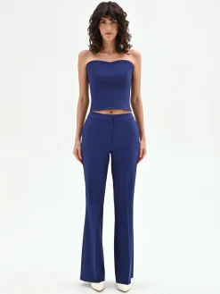 PANTALONE MID FLARED STUDIO BLU INDACO