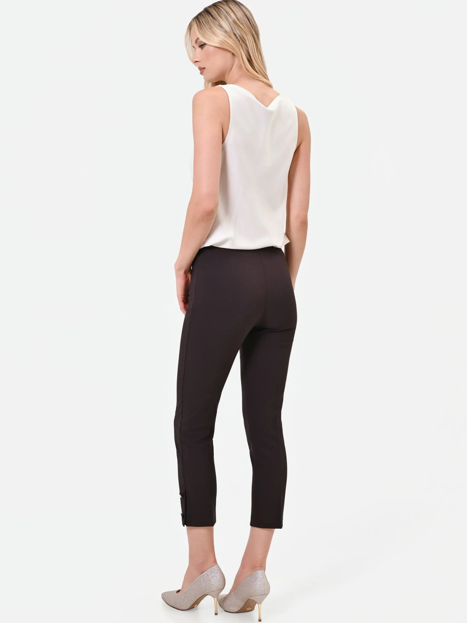 PANTALONE MORO MARRONE CON SPACCHETTO LATERALE