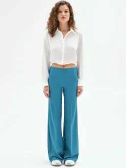 PANTALONE PALAZZO BLU OTTANIO