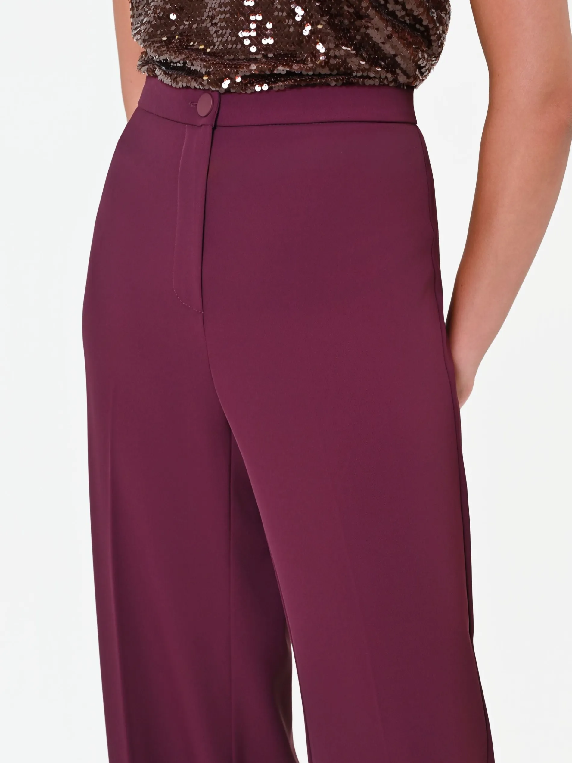 PANTALONE PALAZZO BORDEAUX