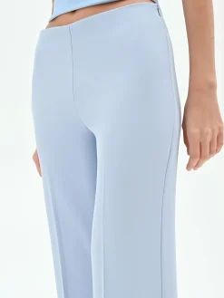 PANTALONE PALAZZO CIELO AZZURRO A VITA ALTA