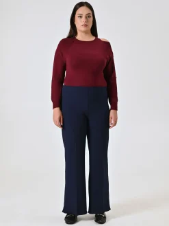 PANTALONE PALAZZO CURVY BLU