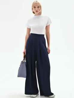 PANTALONE PALAZZO IN CADI BLU