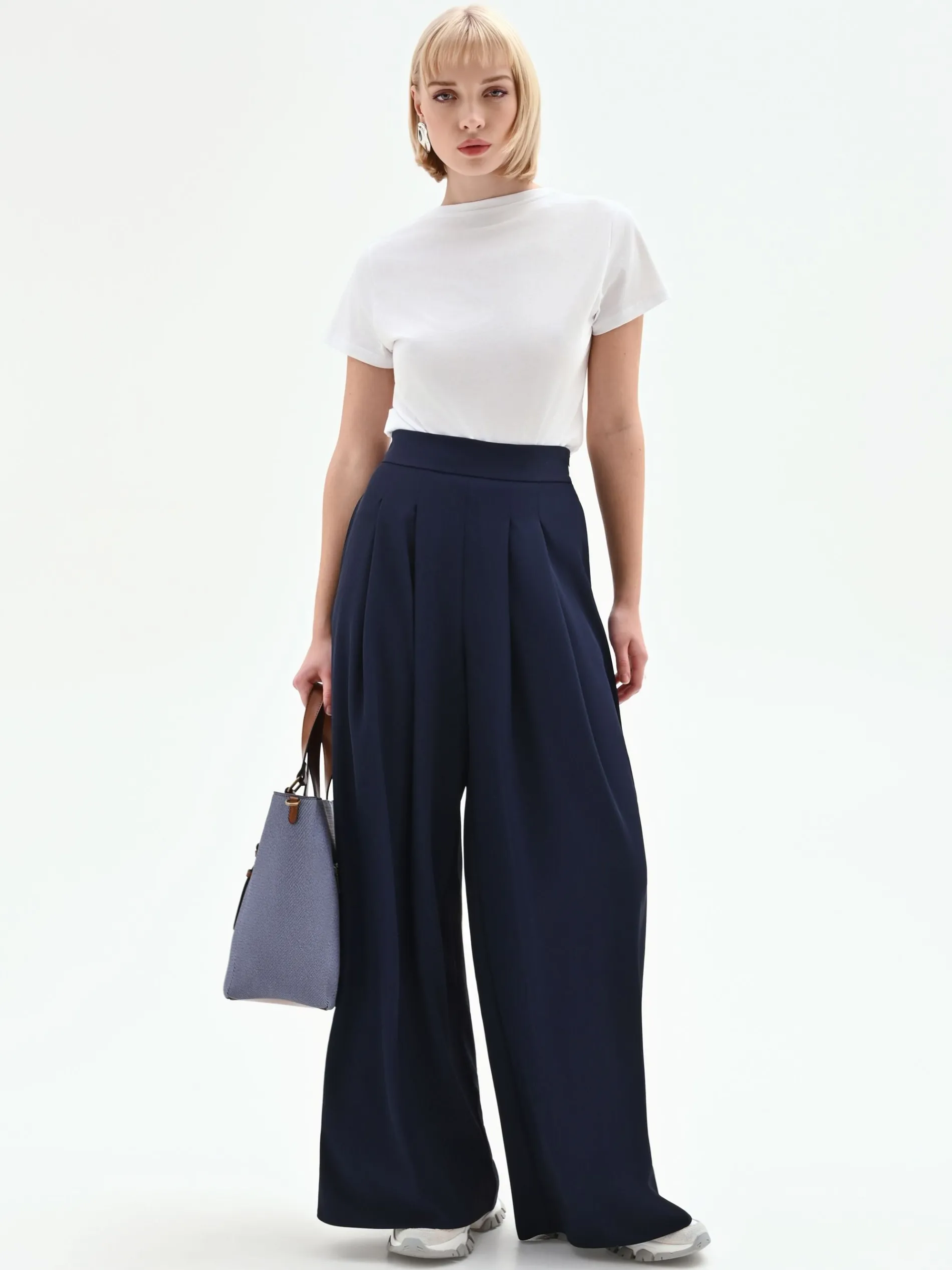 PANTALONE PALAZZO IN CADI BLU