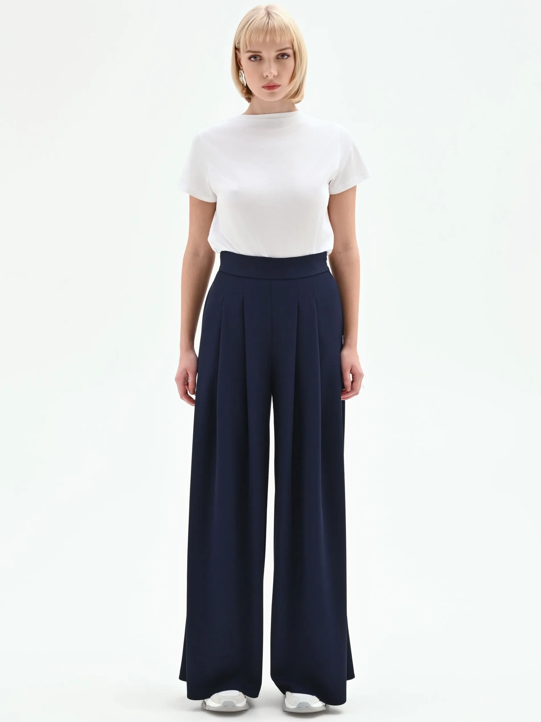 PANTALONE PALAZZO IN CADI BLU