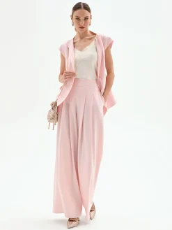 PANTALONE PALAZZO ROSA PASTELLO