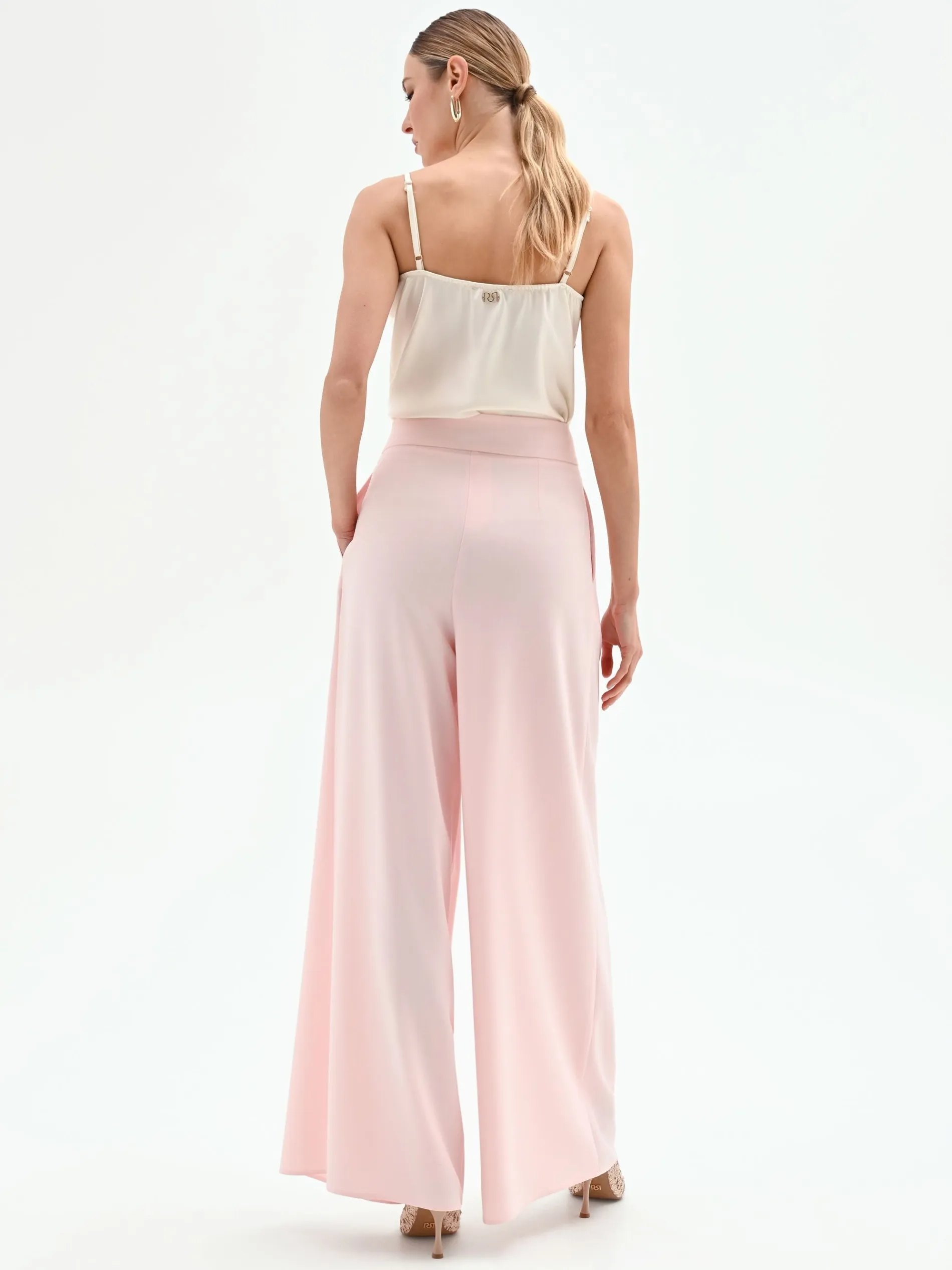 PANTALONE PALAZZO ROSA PASTELLO