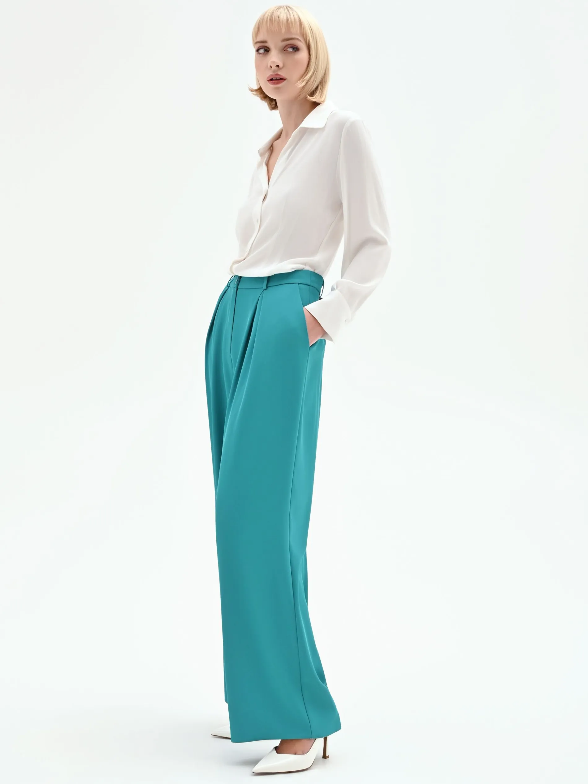 PANTALONE STUDIO SARTORIALE VERDE SMERALDO
