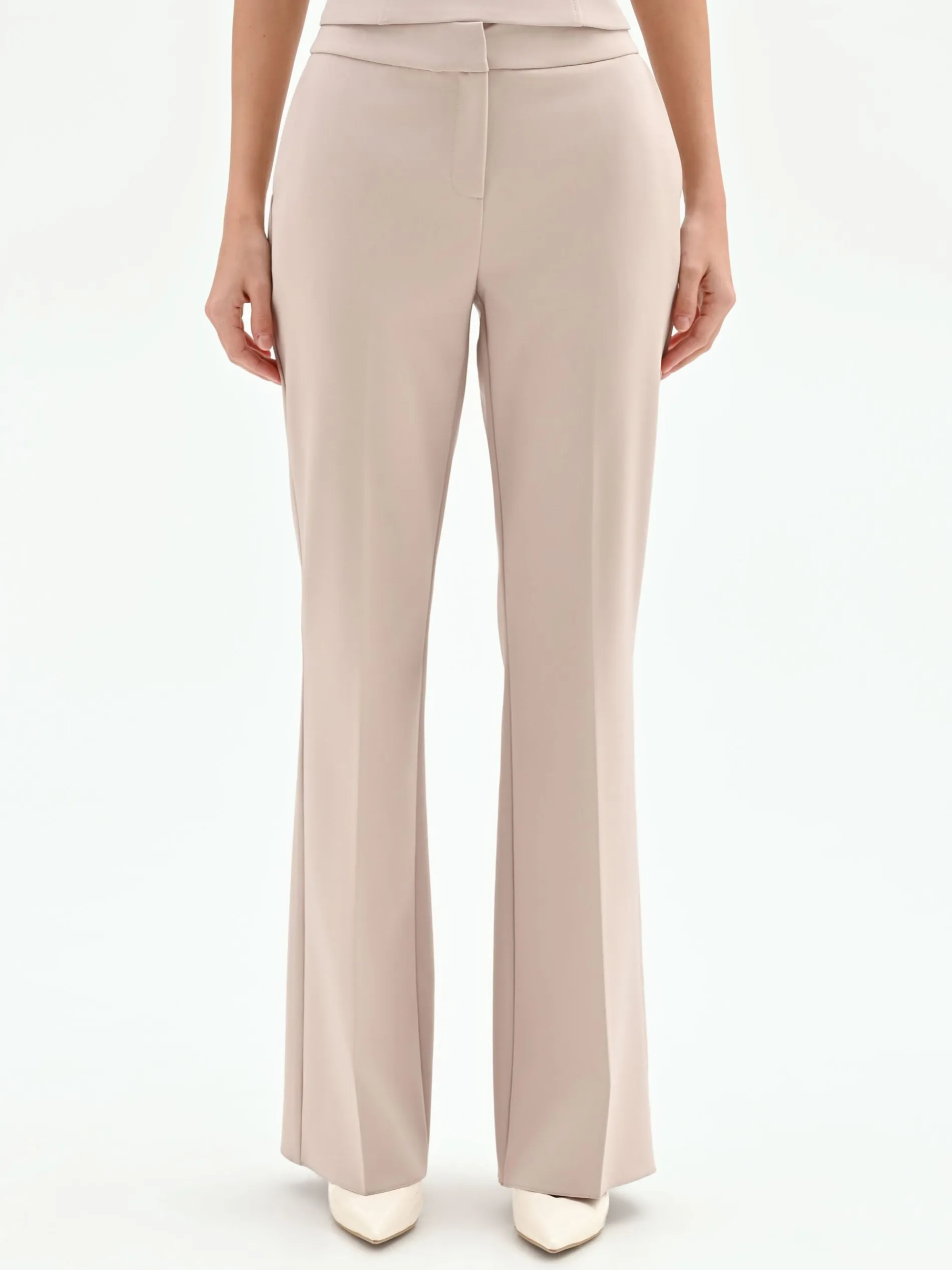 PANTALONE STUDIO TORTORA BEIGE MID FLARED