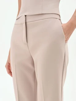 PANTALONE STUDIO TORTORA BEIGE MID FLARED