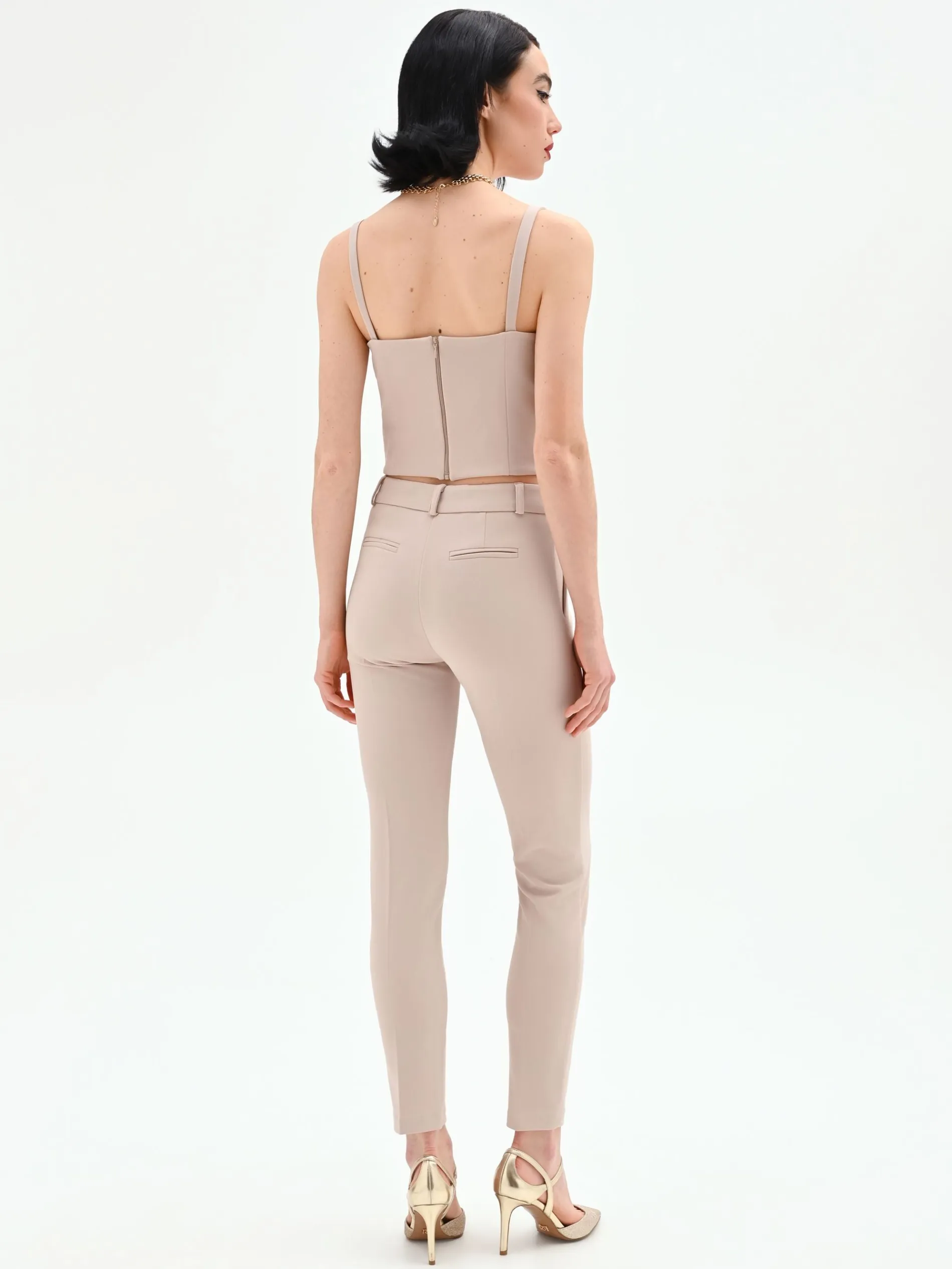 PANTALONE TORTORA BEIGE SKINNY