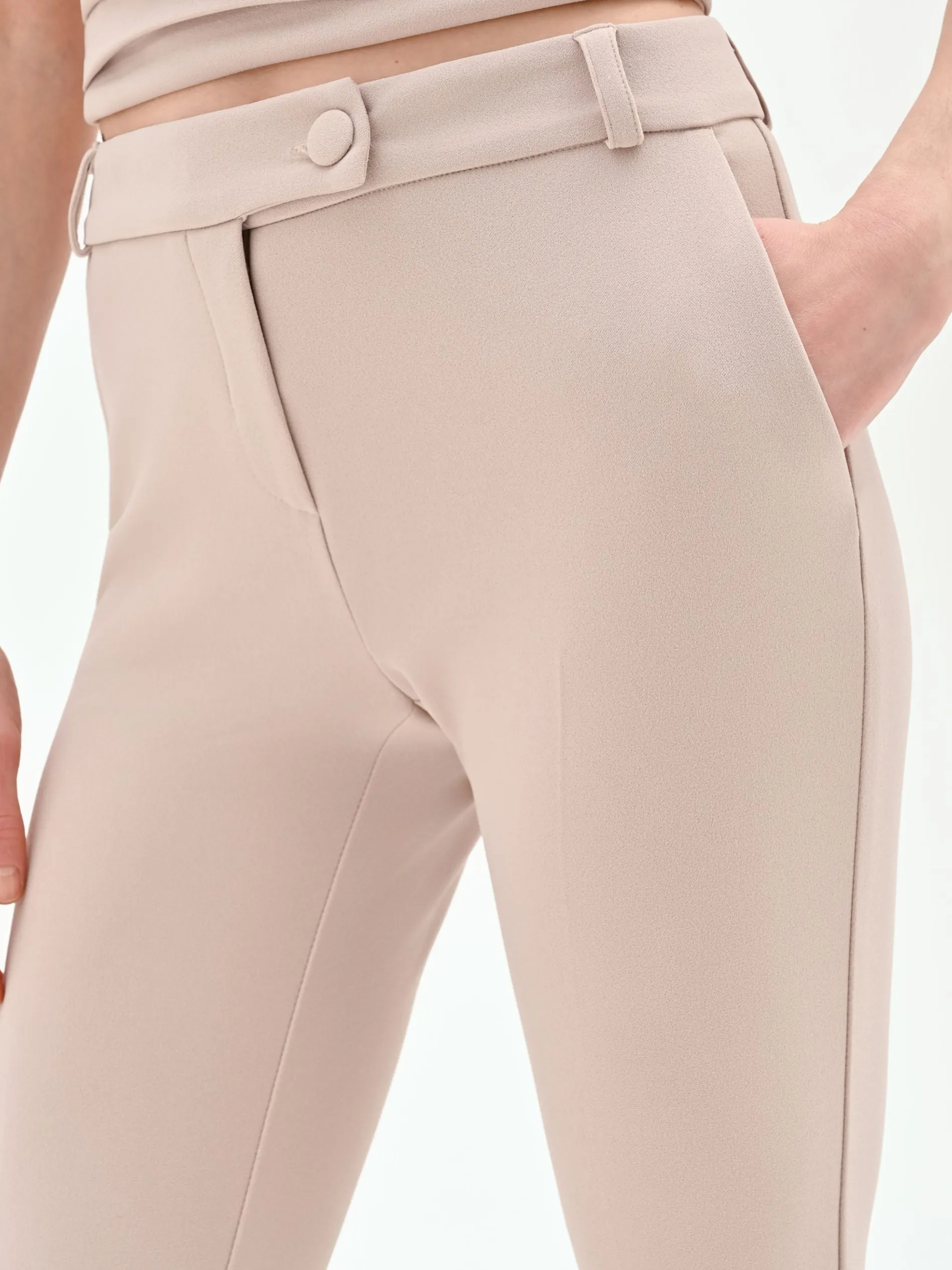 PANTALONE TORTORA BEIGE SKINNY