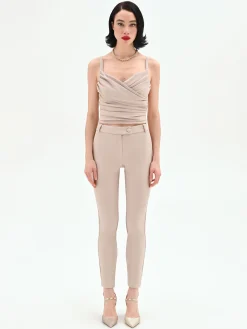 PANTALONE TORTORA BEIGE SKINNY