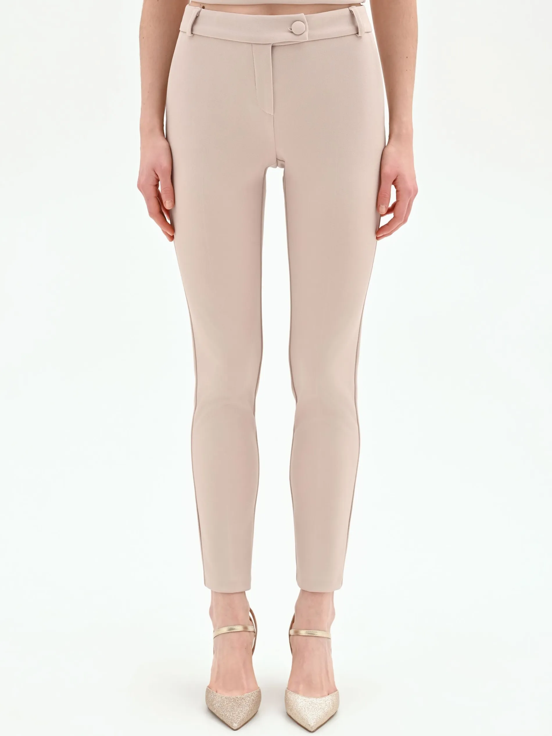 PANTALONE TORTORA BEIGE SKINNY