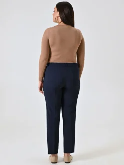 PANTALONI CURVY STRAIGHT BLU