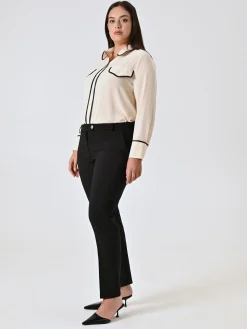 PANTALONI CURVY STRAIGHT NERI