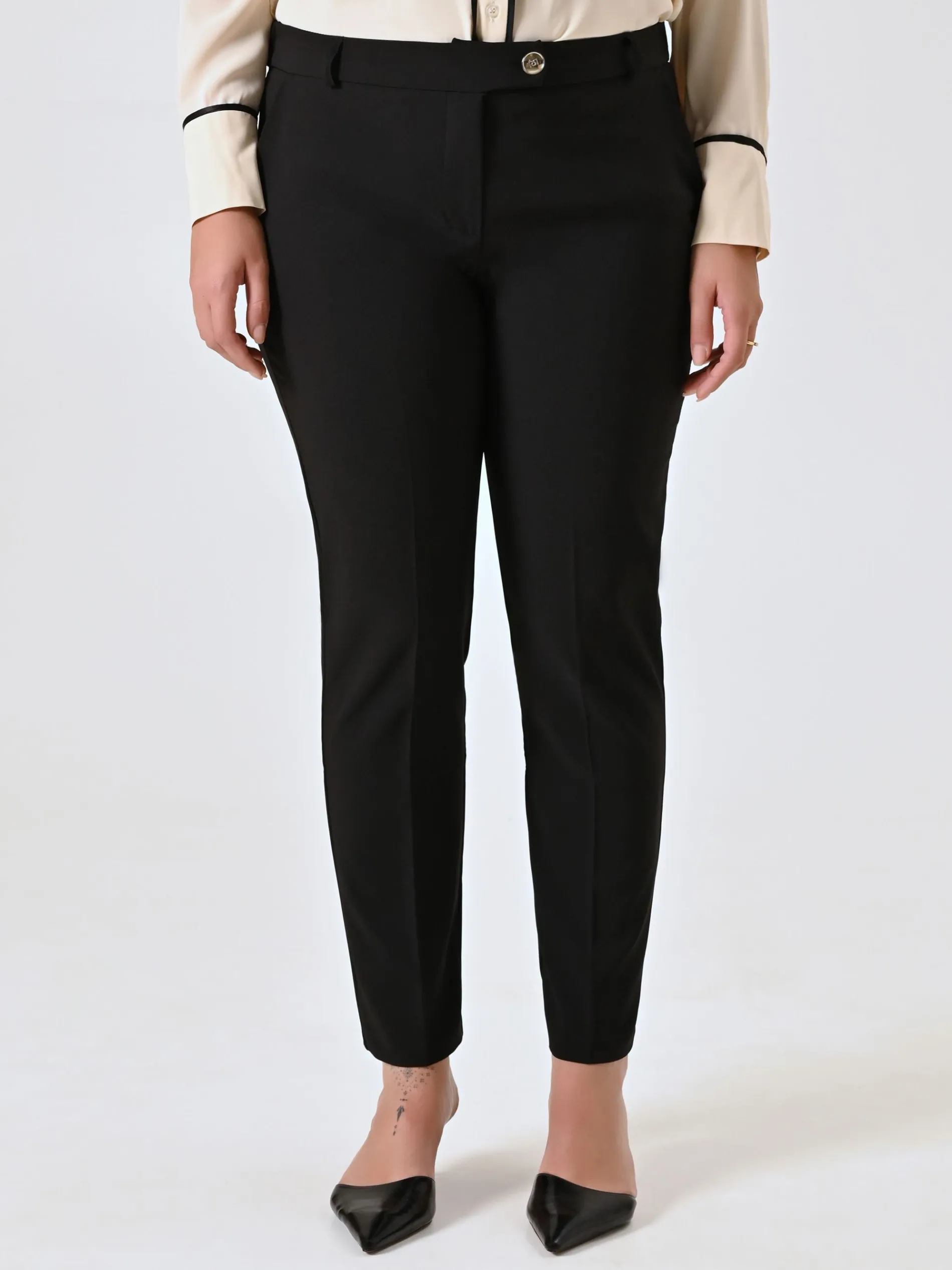 PANTALONI CURVY STRAIGHT NERI