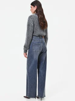 PANTALONI JEANS A GAMBA DRITTA BLU INDACO
