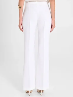 PANTALONI MID FLARED IN TESSUTO TECNICO BIANCO