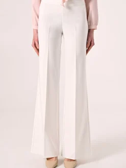 PANTALONI PALAZZO IN TESSUTO TECNICO BIANCO
