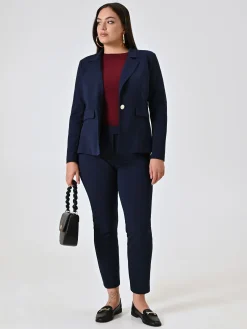 PANTALONI SKINNY CURVY BLU