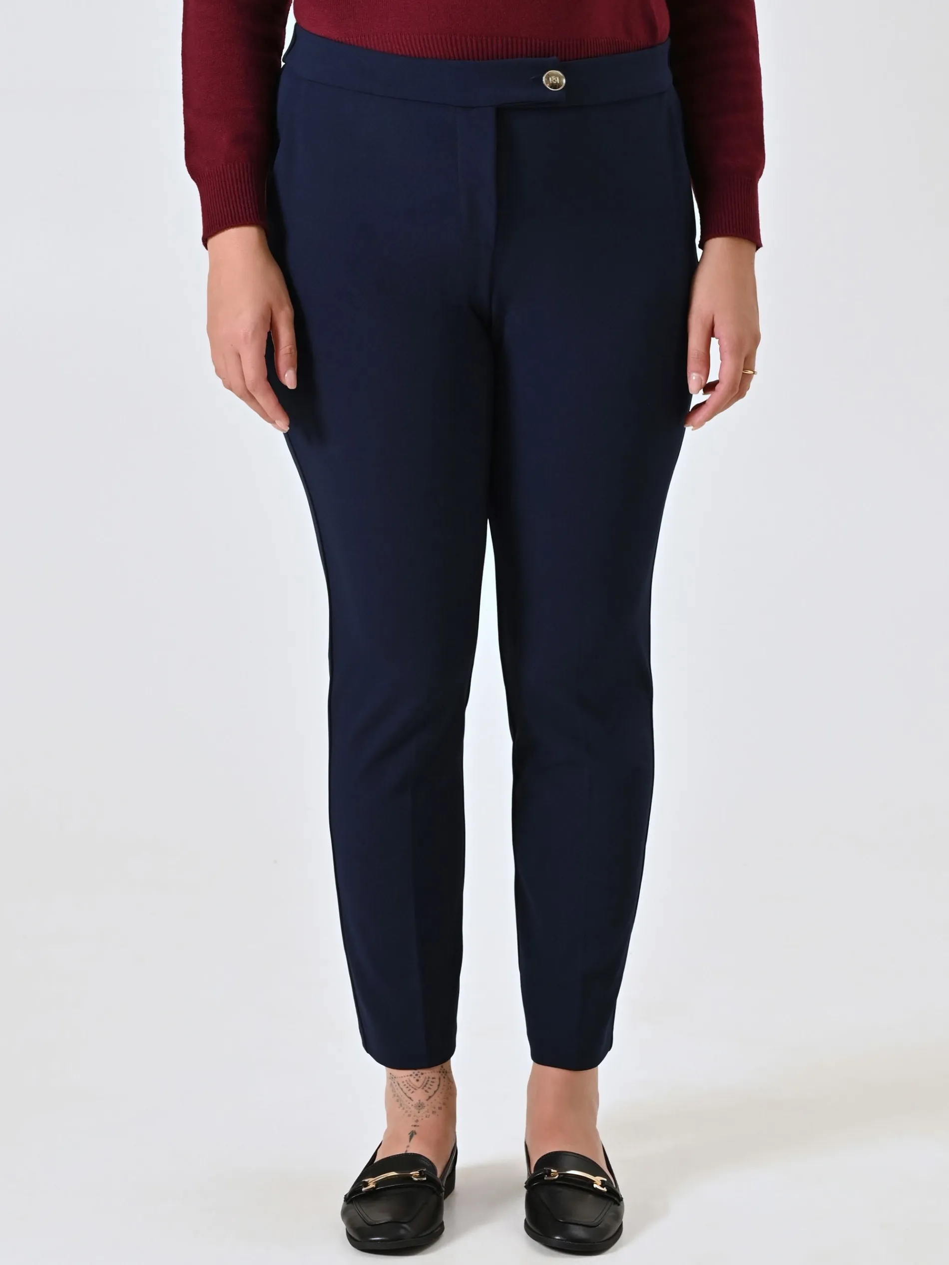 PANTALONI SKINNY CURVY BLU