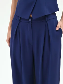 PANTALONI STUDIO PALAZZO BLU INDACO