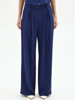 PANTALONI STUDIO PALAZZO BLU INDACO