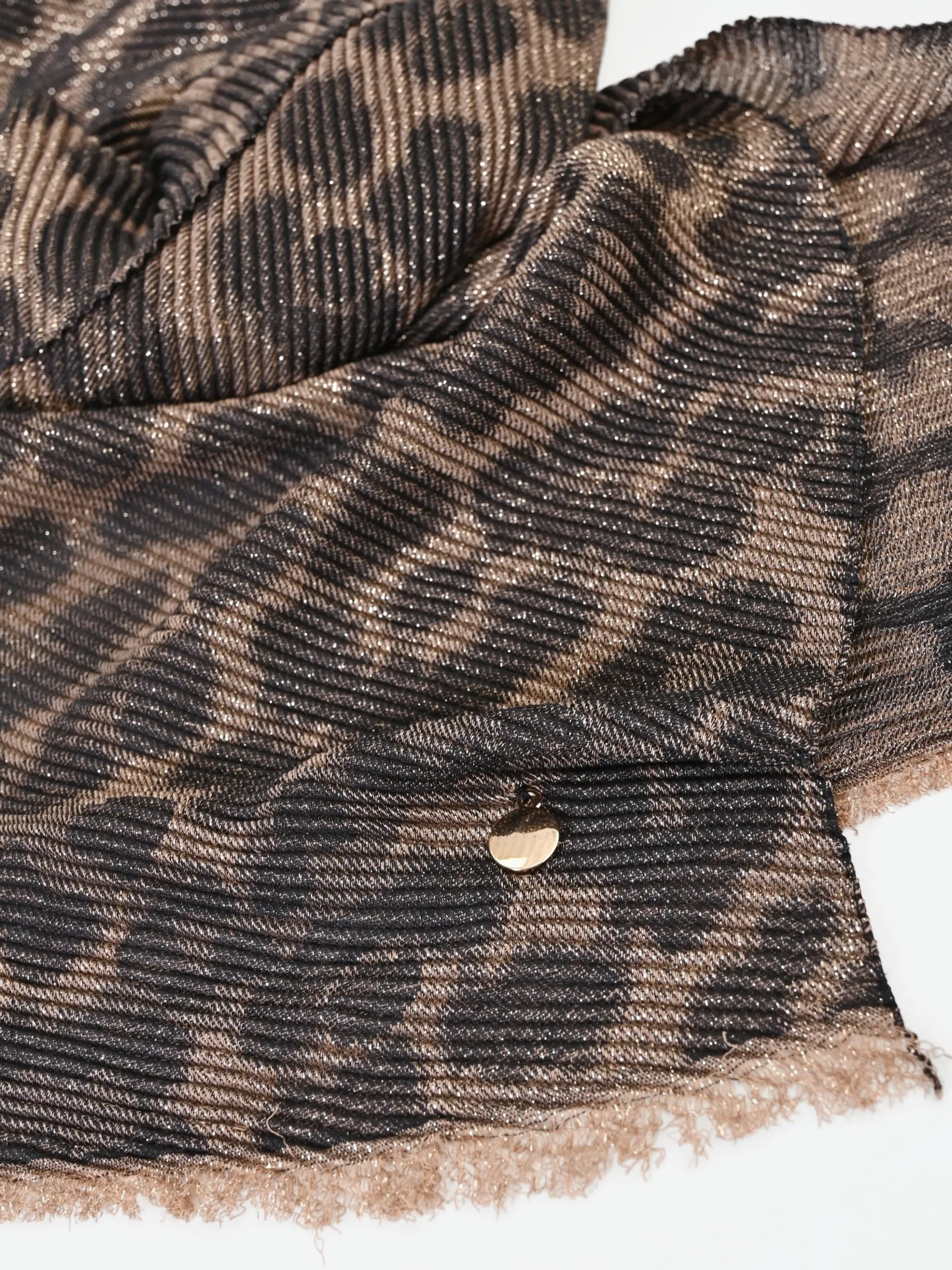 SCIARPA NERA STAMPA ANIMALIER