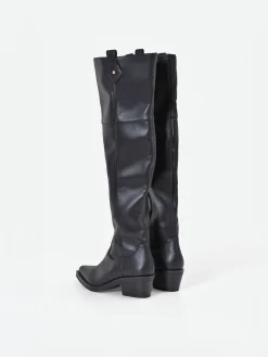 STIVALE NERO STILE TEXANO CON GAMBALE ALTO