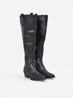 STIVALE NERO STILE TEXANO CON GAMBALE ALTO