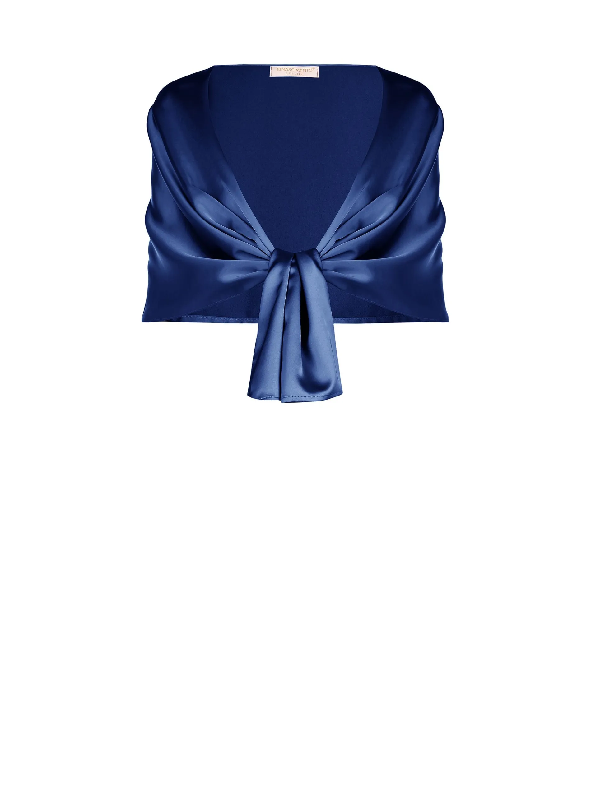 STOLA ATELIER IN RASO BLU INDACO