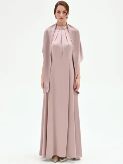 STOLA ATELIER IN RASO ROSA BLUSH