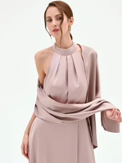 STOLA ATELIER IN RASO ROSA BLUSH
