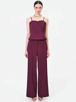 TOP BORDEAUX CON SCOLLO A CUORE